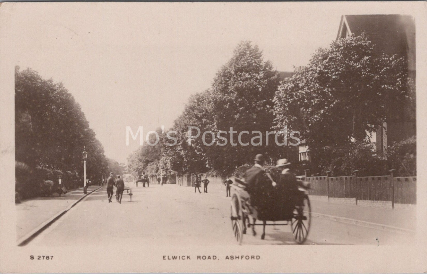 Kent Postcard: Elwick Road Ashford Postcard Horse Carriage Street Scene 3378