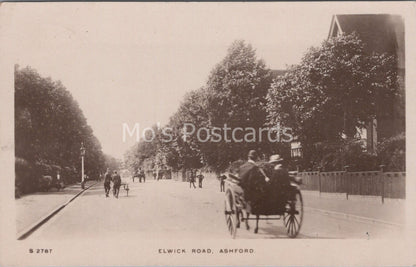 Kent Postcard: Elwick Road Ashford Postcard Horse Carriage Street Scene 3378