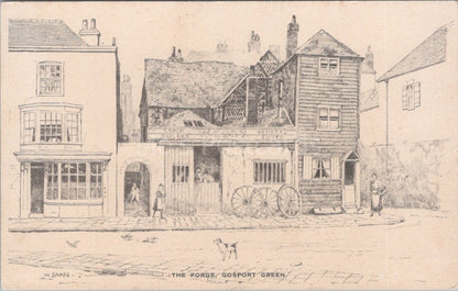 Hampshire Postcard: The Forge Gosport Green W Cory Coach Builder Art XT3509