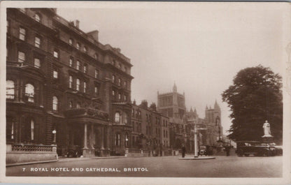 Bristol Postcard: Royal Hotel And Cathedral College Green, 1930's, RPPC XT3916