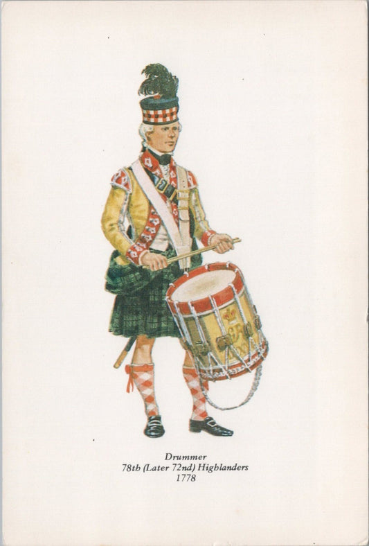 Military Postcard: Drummer 78th Later 72nd Highlanders 1778 Anderson XT5360