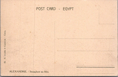 Egypt Postcard: Alexandria The Semaphore In Mex Coast Street Scene  XT5510