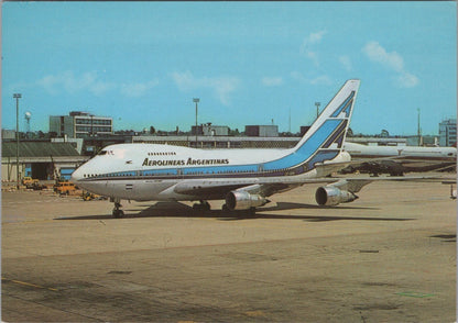 Boeing 747SP Postcard: Aerolineas Argentinas Airliner Aircraft Jet XT3866