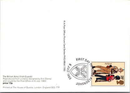 Military Postcard:Irish Guards British Army Eric Stemp PHQ First Day CoverXT5186
