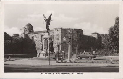 Essex Postcard: Colchester Castle Park War Memorial Car 1960's XT5070