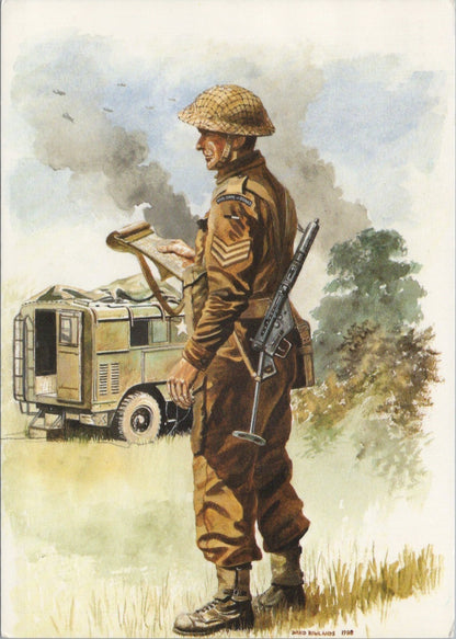 Military Art Postcard: Royal Corps of Signals Sergeant Normandy 1944   XT5183