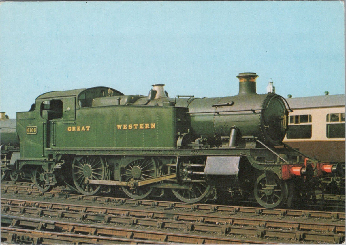 Railway Postcard: GWR Class 61XX Large Prairie 2-6-2T Locomotive 6106 70s XT5102