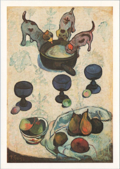 Art Postcard: Paul Gauguin Still Life With Three Puppies Tate Gallery 2000s XT5125