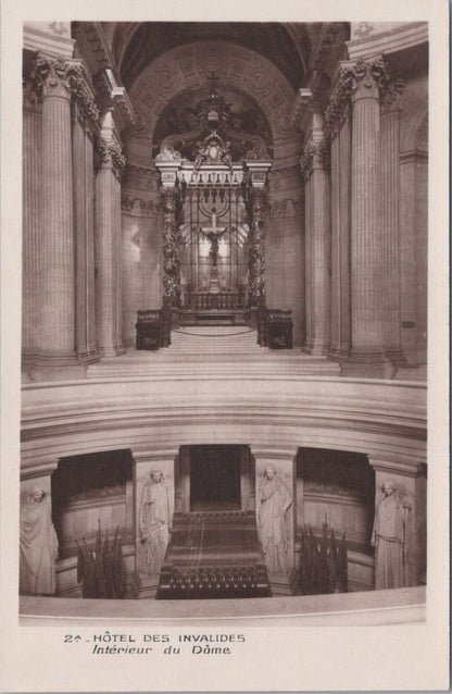 France Postcard:Paris Hotel des Invalides, Interieur du Dome Altar 1930's XT5171