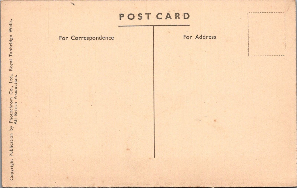 Caernarvonshire Postcard: Criccieth Bryn Awelon David Lloyd George XT5557