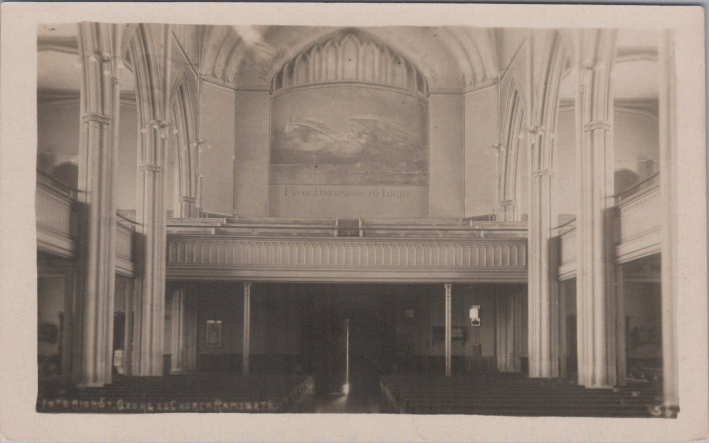 Kent Postcard: Interior St George's Church Ramsgate, Darkness To Light  XT3901