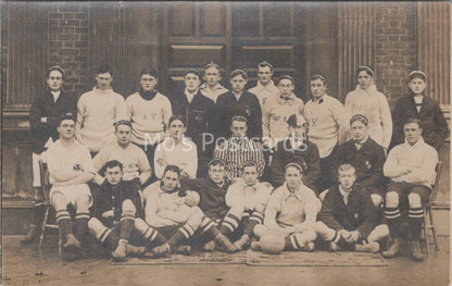 Sports Postcard: School College Men Football Team Group 1907 XT3648