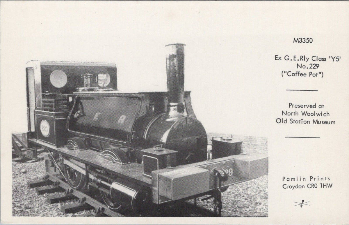 Trains Postcard: Ex GERly Class Y5 No 229 Coffee Pot Locomotive Museum XT5617