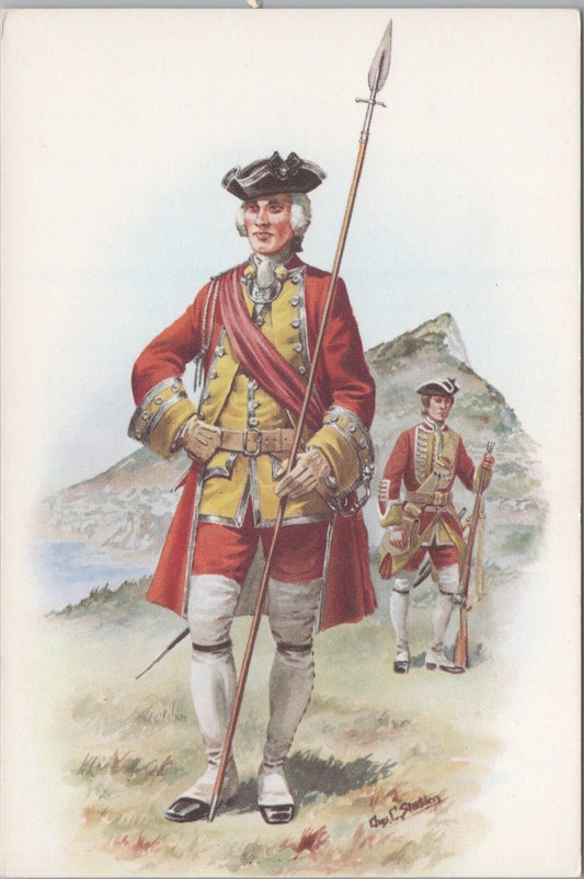 Military Postcard: Officer 30th Regiment East Lancashire 1742 Stadden XT5370