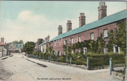 Norfolk Postcard: The Street Old Catton Norwich Cottages Views 1900s XT4299