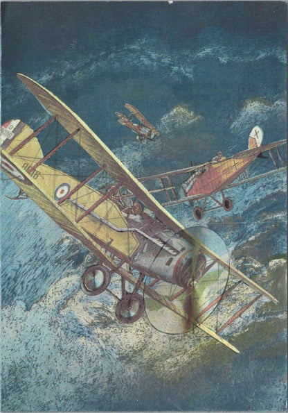 Military Aviation Postcard: WWI Bi Plane Newport Scout Dufex Art XT3871