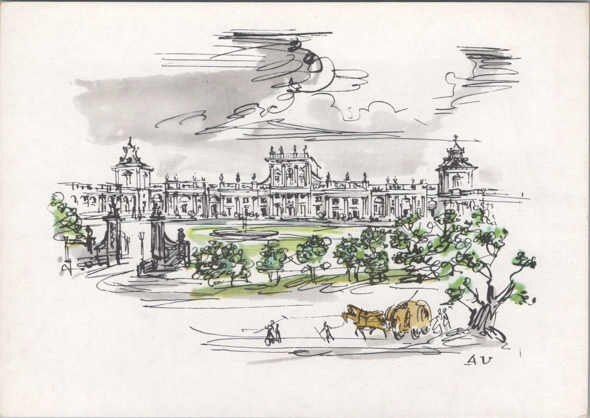 8 Poland Postcards: Wilanów, Warsaw District, Artist Antoni Uniechowski  XT5140