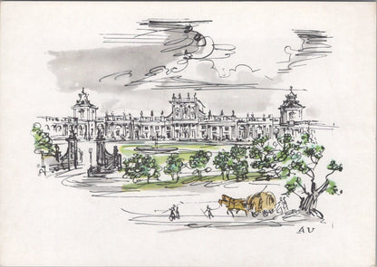 8 Poland Postcards: Wilanów, Warsaw District, Artist Antoni Uniechowski  XT5140
