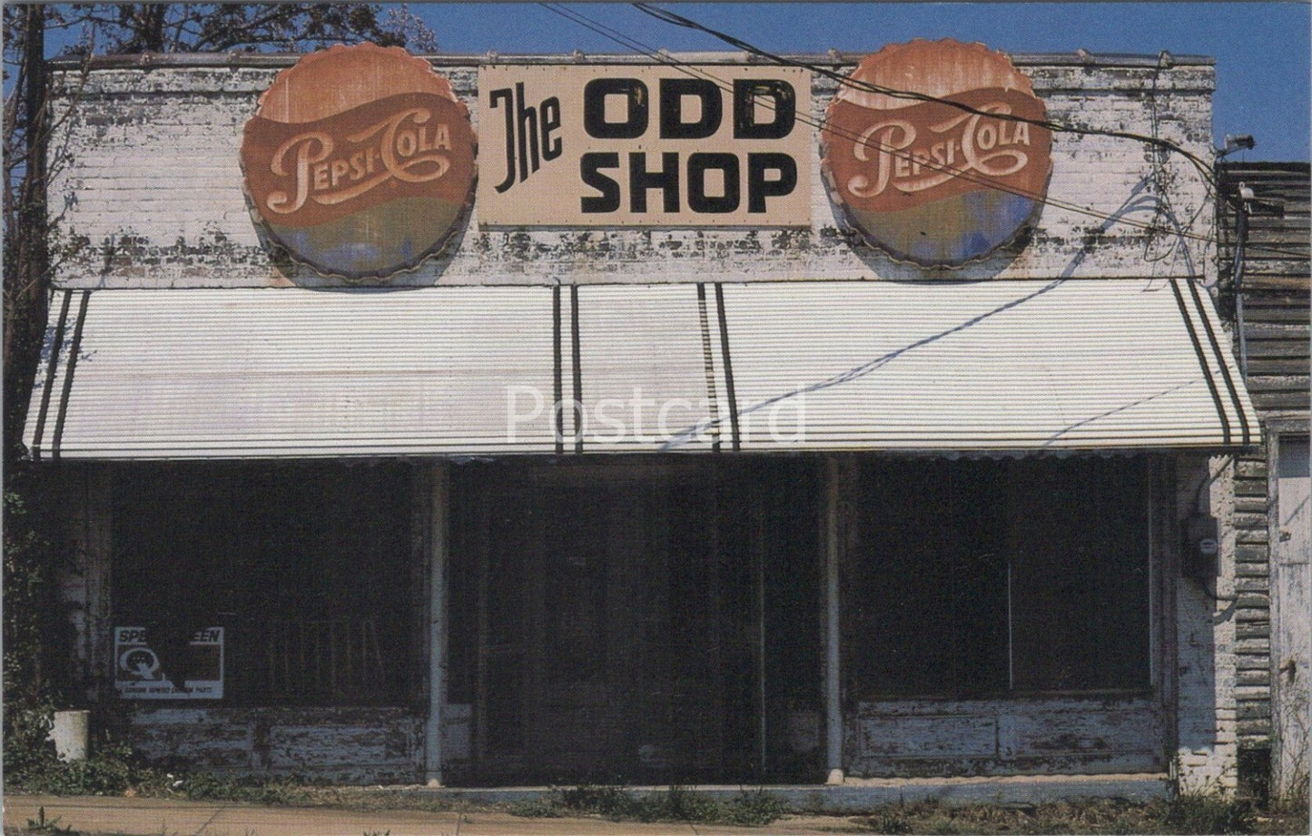 North Carolina Postcard: Salisbury, The Odd Shop, Old Pepsi Signs 1980's XT4407