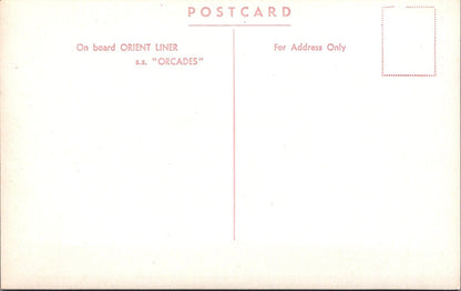 Shipping Postcard: SS Orcades Orient Liner First Class Two Berth Cabin XT5536
