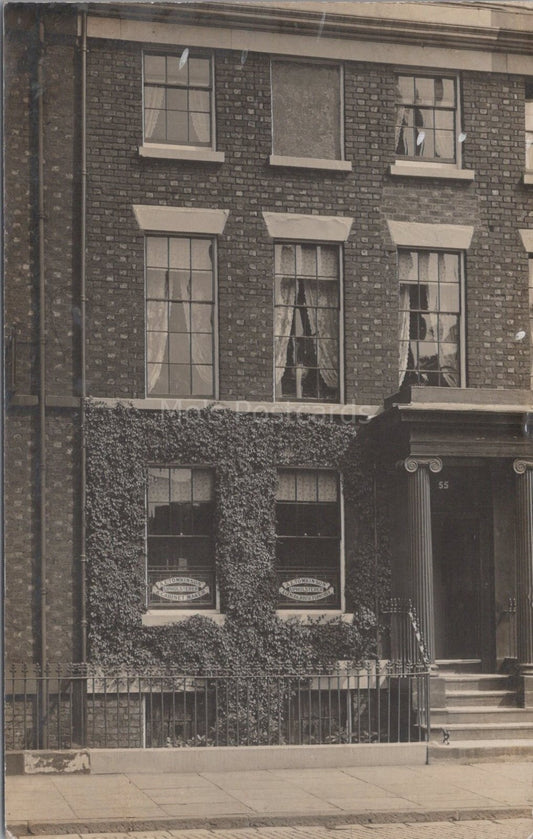 Lancashire Postcard: Liverpool 62 Rodney Street Gladstone Birthplace RPPC XT3505