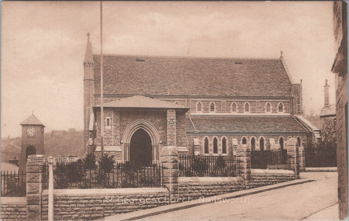 Gloucestershire Postcard: St Georges Church Nailsworth 1900s XT5374
