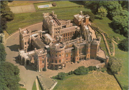 Leicestershire Postcard: Belvoir Castle Stately Home Aerial View XT4515