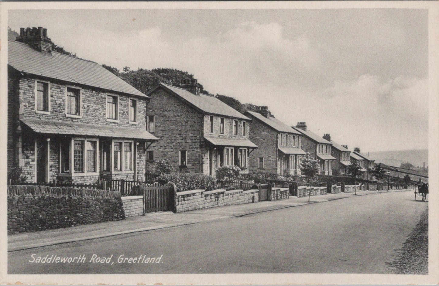 Yorkshire Postcard: Saddleworth Road Greetland Street Scene 1950’s 8398A