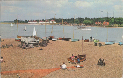 Suffolk Postcard: Felixstowe Ferry River Deben Estuary Boats 1960s XT5094