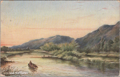 Berkshire Postcard: Clivedon On Thames River Rowboat Trees Sunset  XT5051