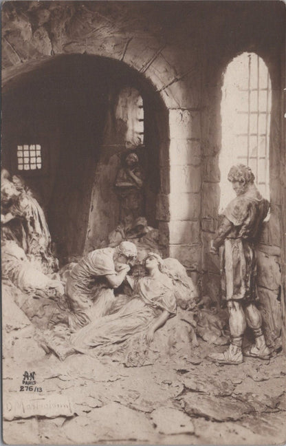 Art Postcard: Mastroianni Quo Vadis Lygia In Prison Dungeon Relief XT5040