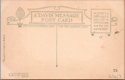 Humour Postcard: I Am Thinking Just The Same Comic Verse Art Nouveau XT3603