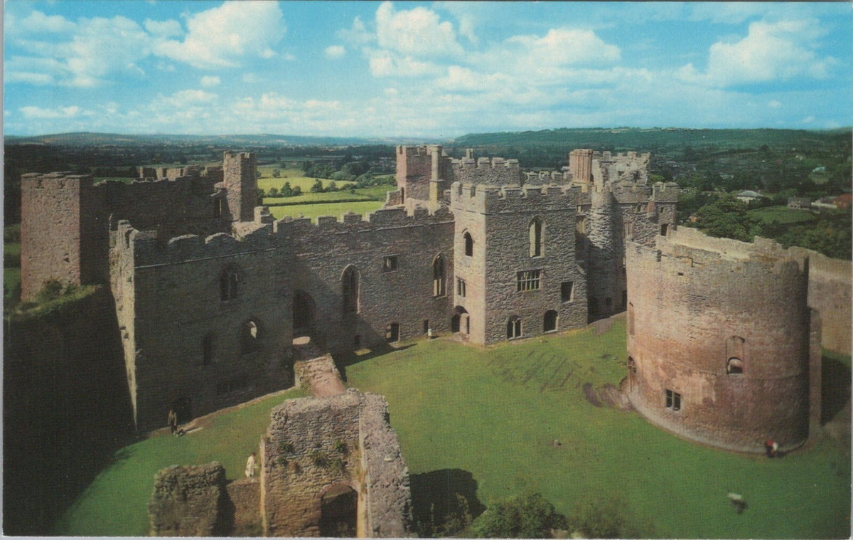 Shropshire Postcard: Ludlow Castle Inner Court Round Chapel Ruins 1970s XT5298