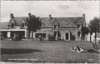 Banffshire Postcard: Glen Avon Private Hotel Tomintoul, 1950's, RPPC XT3915