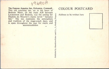Cornwall Postcard: Jamaica Inn Bolventor Bodmin Moor Coaching Pub 1960's 19690A