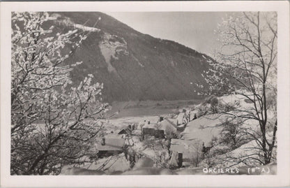 France Postcard: Orcieres Les Usclas Hautes Alpes Winter Snow Mountains RPPC XT3498