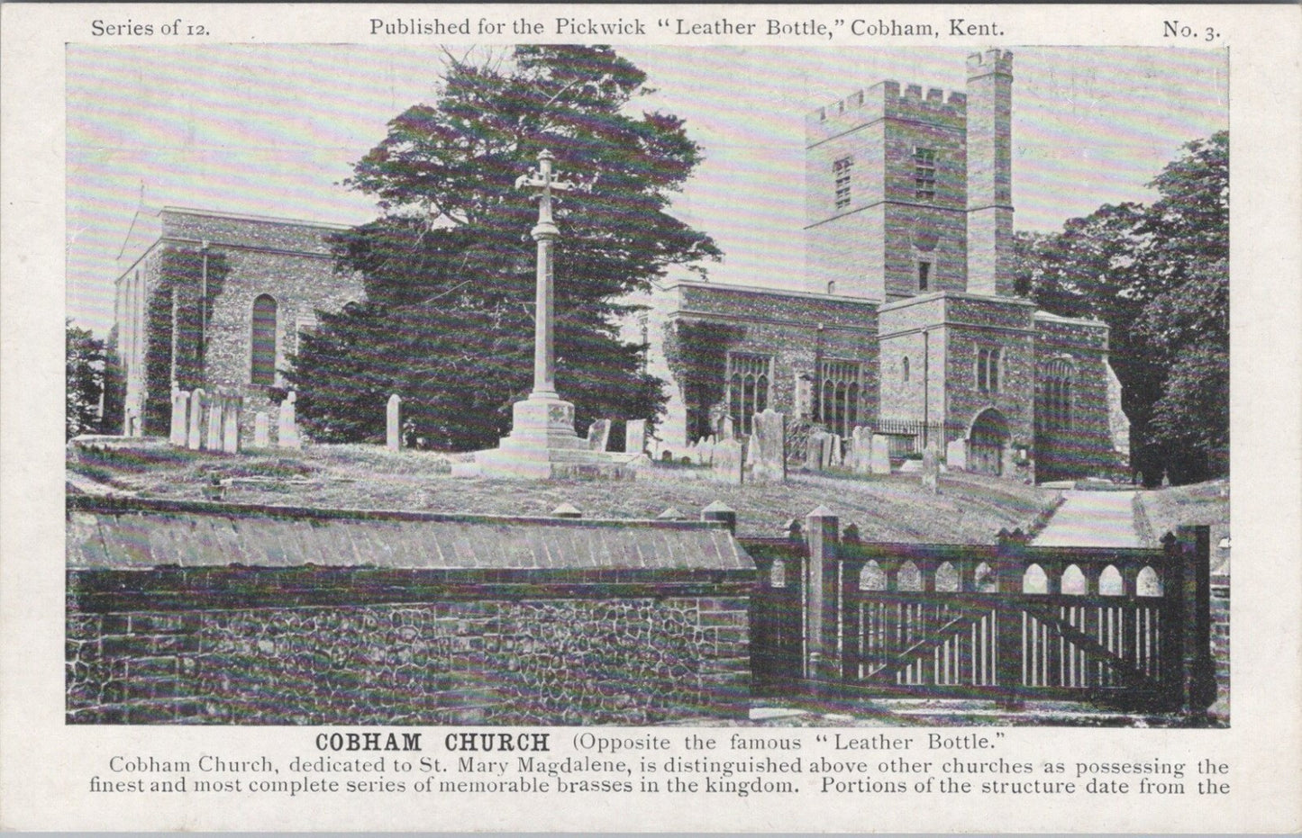 Kent Postcard:Cobham Church St Mary Magdalene Churchyard Religious Gothic XT3457