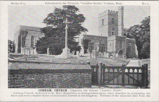 Kent Postcard:Cobham Church St Mary Magdalene Churchyard Religious Gothic XT3457