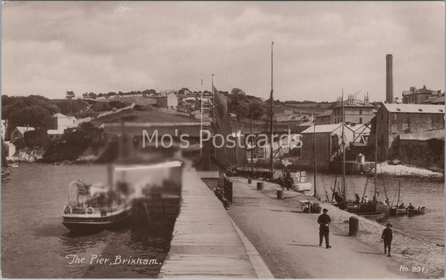 Devon Postcard: Brixham The Pier Fishing Boats Harbour Port  XT3675