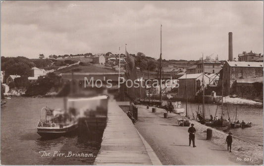 Devon Postcard: Brixham The Pier Fishing Boats Harbour Port  XT3675