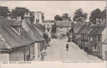 Hampshire Postcard: Hambledon High Street Red Lion Inn Church View XT3511