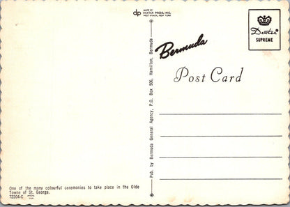 Bermuda Postcard: St George Olde Towne, Military Parade Ceremony 1960s XT3511