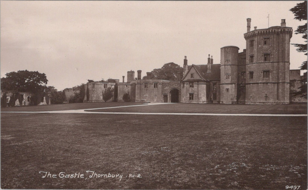 Gloucestershire Postcard: Thornbury Castle Tudor Mansion Grounds 1920s XT4998