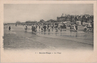 France Postcard: Berck Plage Pas De Calais Seaside Resort Beach 1900s XT3504
