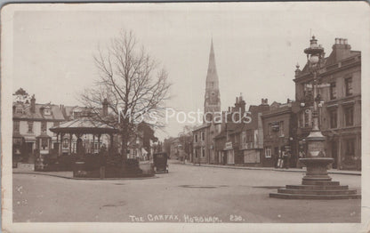 Sussex Postcard: Horsham The Carfax Bandstand Street View 1920's XT3658