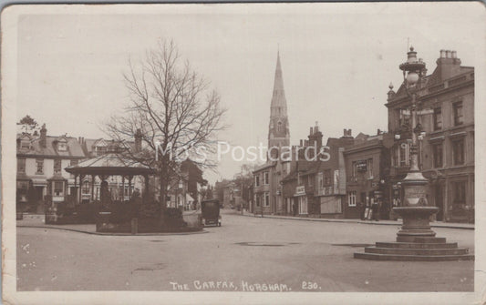 Sussex Postcard: Horsham The Carfax Bandstand Street View 1920's XT3658