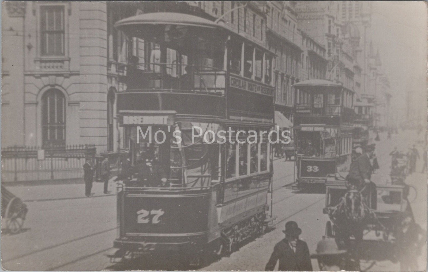 Aberdeenshire Postcard: Aberdeen Corporation Tramways No 27 33 XT3663