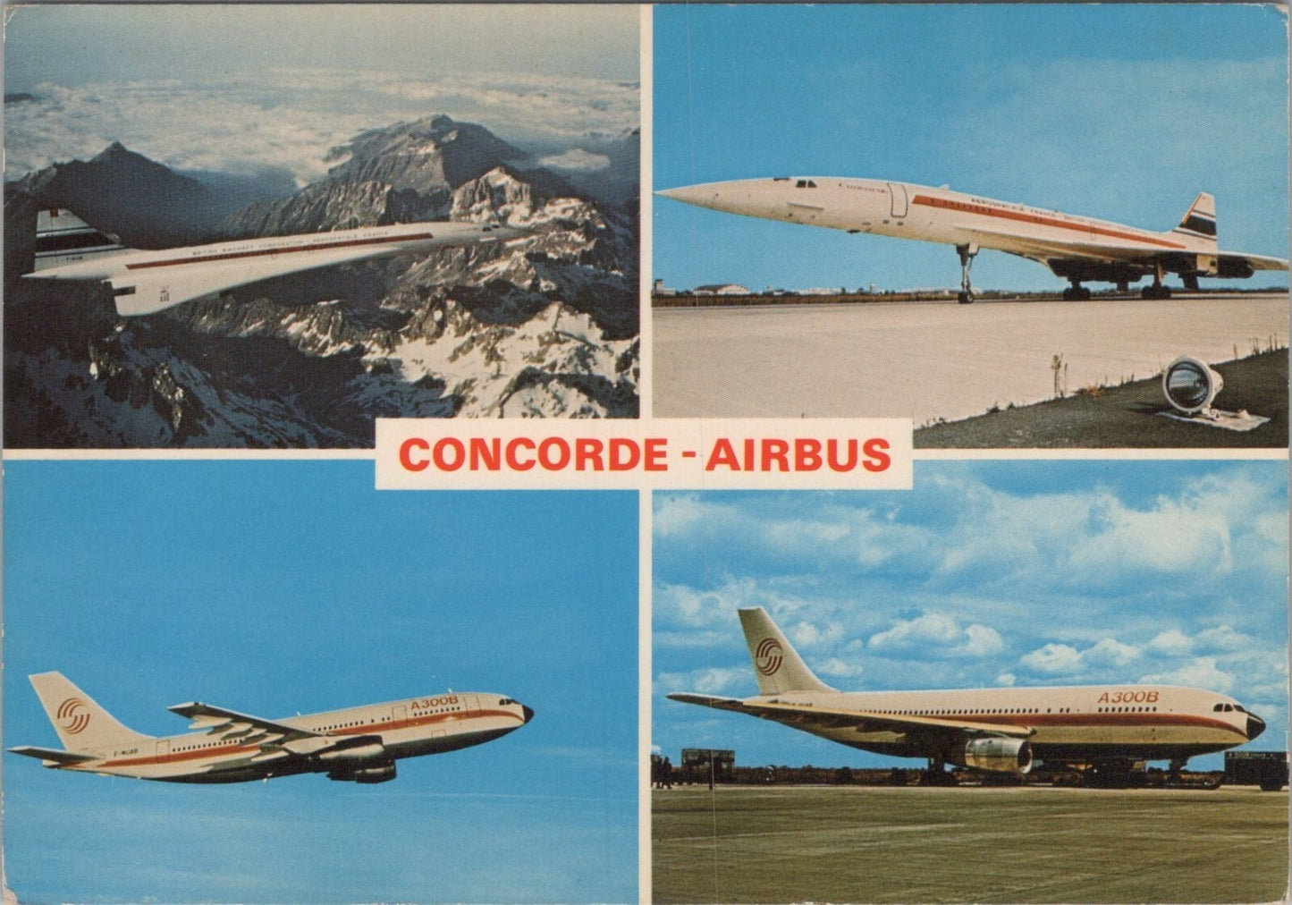 France Postcard: Toulouse Capitale De L'Aeronautique Concorde Airbus XT3874
