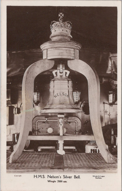 Military Postcard: HMS Nelson Silver Bell Royal Navy Battleship 1920s XT3598