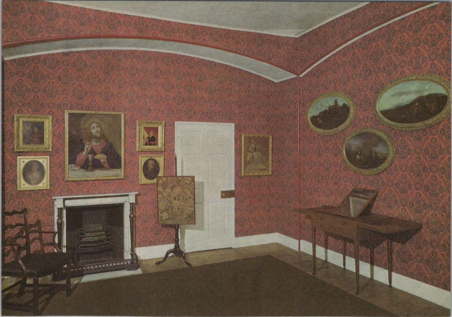 London Postcard: Kew Palace London The Kings Bedchamber Interior XT4512